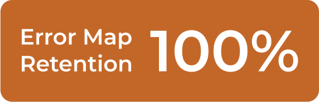 Error Map
Retention 100%